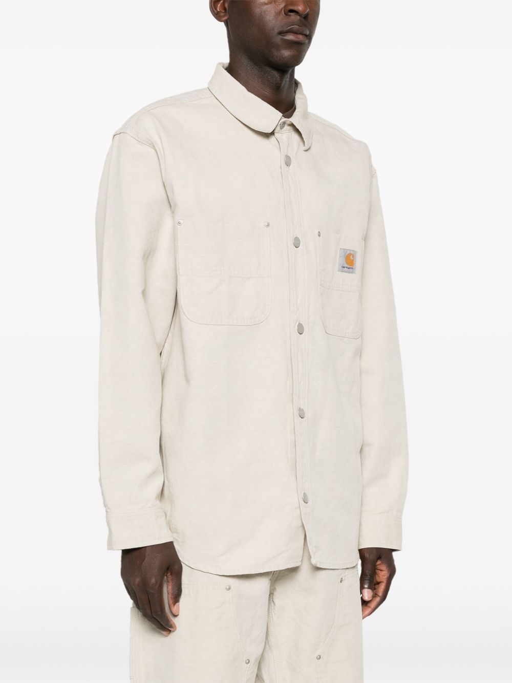 Shop Carhartt Walter Canvas Overshirt In Neutrals