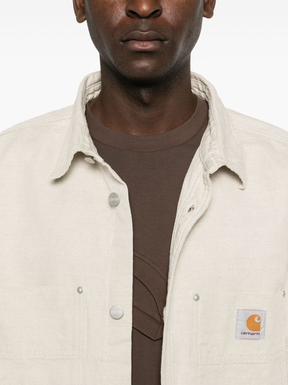 Shop Carhartt Walter Canvas Overshirt In Neutrals