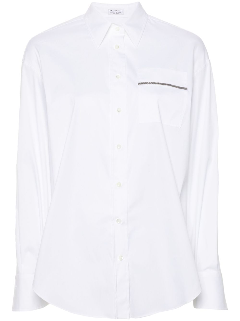 Brunello Cucinelli Monili-embellished shirt - White