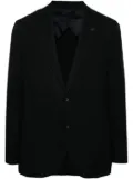 Lardini single-breasted textured blazer - Blue
