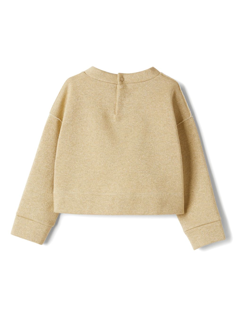 Shop Il Gufo Cropped Sweatshirt In Neutrals