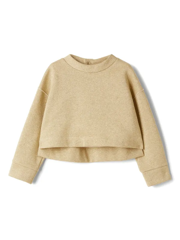 Beige cropped sweatshirt discount