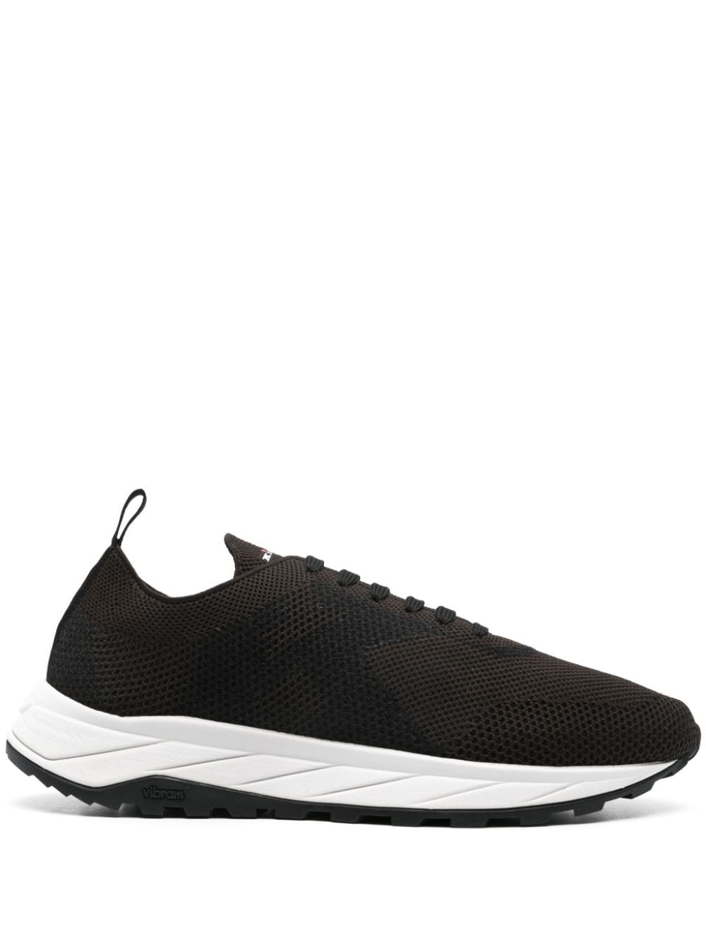 Kiton patterned-jacquard knitted sneakers - Braun