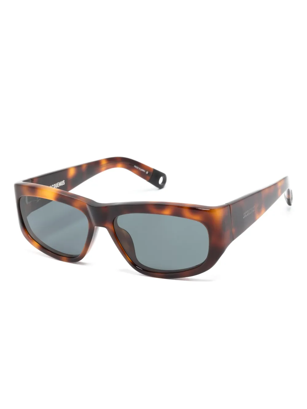 Jacquemus Les Lunettes Pilota zonnebril met rechthoekig montuur - Bruin