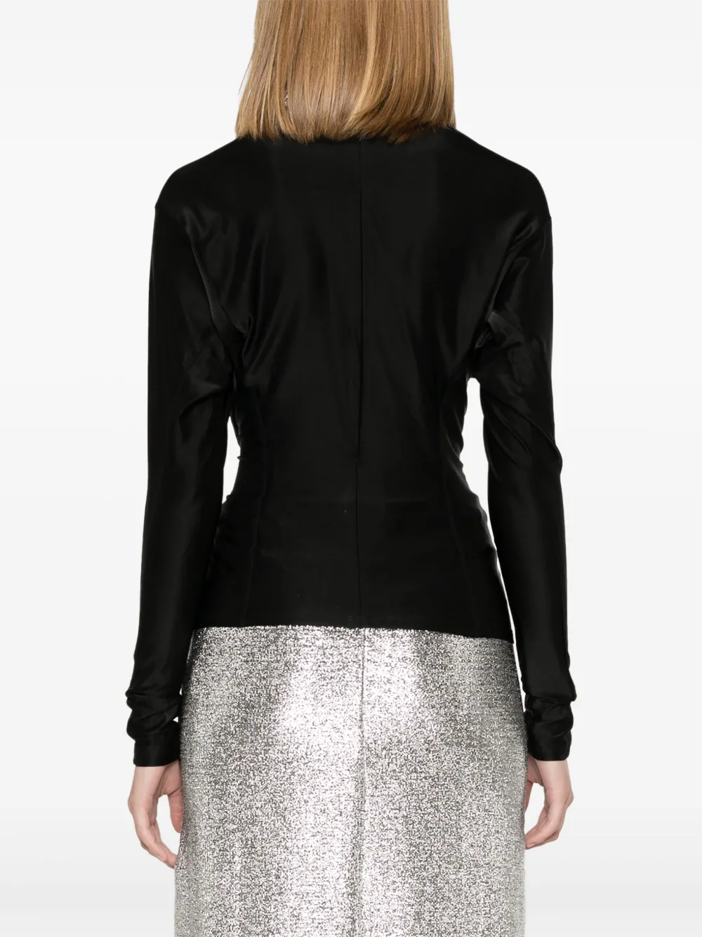 Rabanne Top met gesmockt detail Zwart