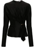 Rabanne gathered-detail top - Black