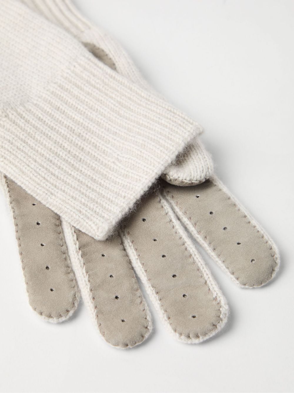 Shop Brunello Cucinelli Cashmere Gloves In Grey