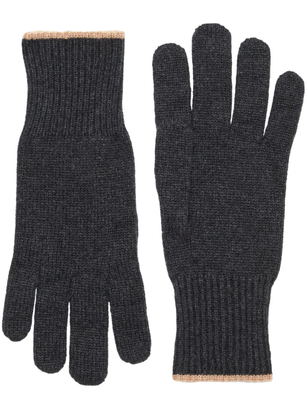 Shop Brunello Cucinelli Cashmere Gloves In Black