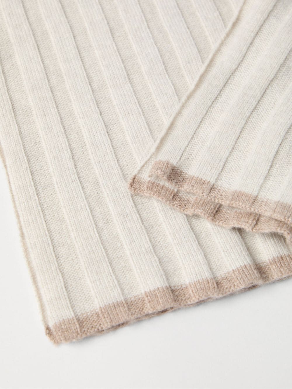 Shop Brunello Cucinelli Cashmere Scarf In Neutrals