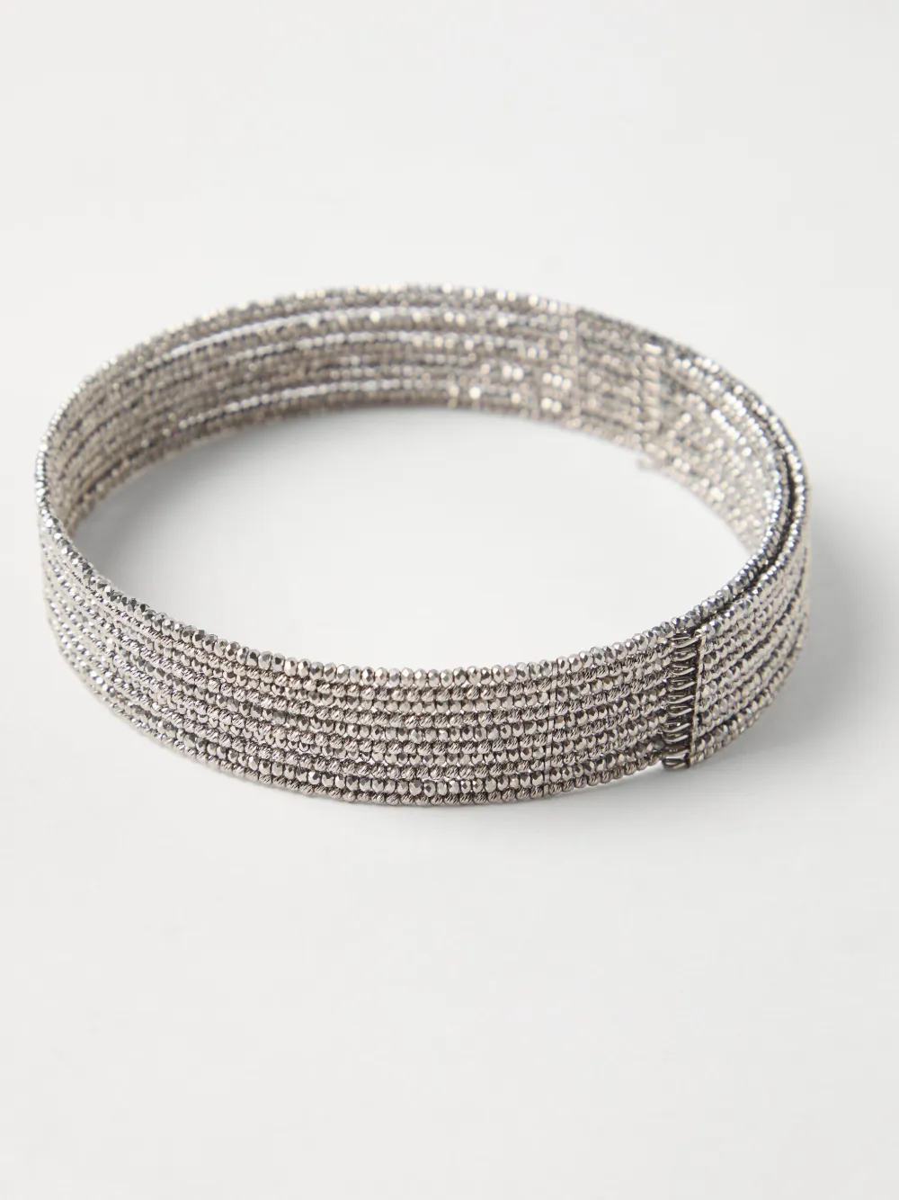 Brunello Cucinelli Vetro And Sterling Silver Choker In Silver
