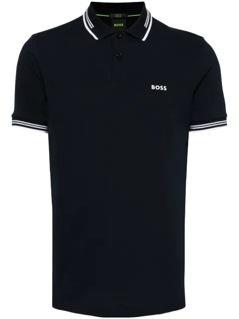 BOSS logo-print polo shirt