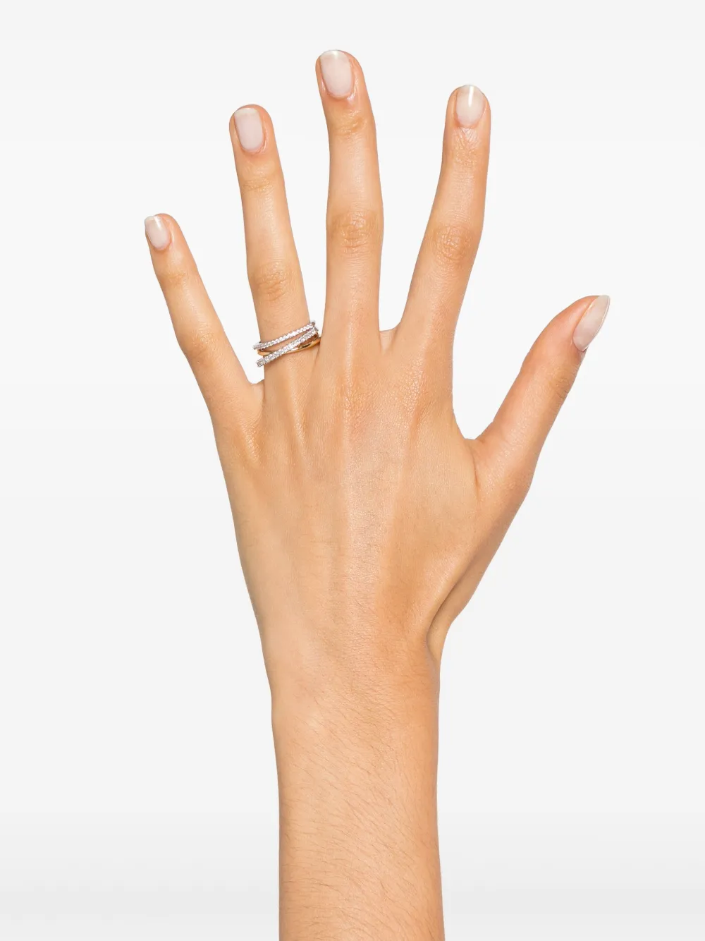 Swarovski Matrix ring - Wit