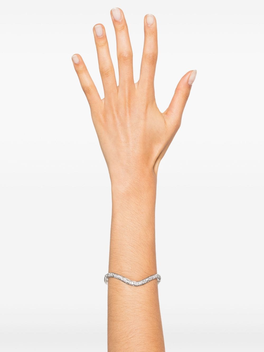 Shop Swarovski Sublima Bangle In Silver