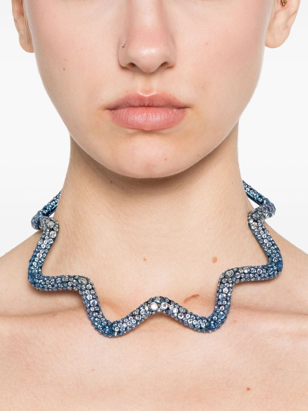 Swarovski Sublima choker - Blauw