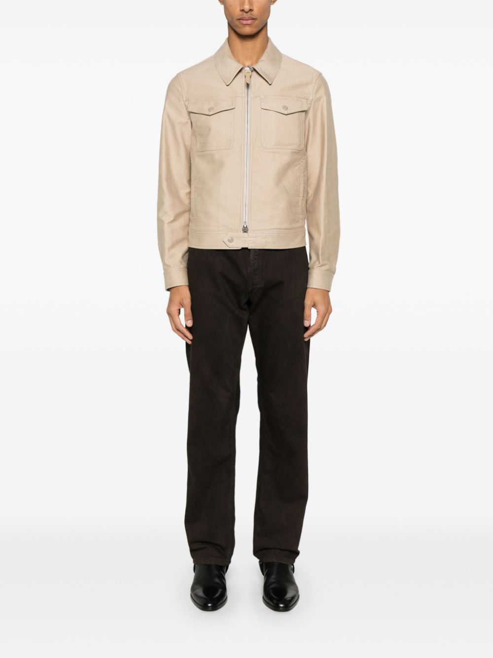 TOM FORD gabardine-weave jacket - Beige