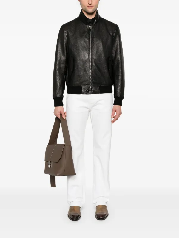 TOM FORD ハリントン ジャケット | ブラック | FARFETCH JP