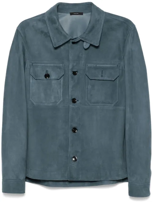 TOM FORD surchemise en daim - Bleu - TOM FORD - Modalova