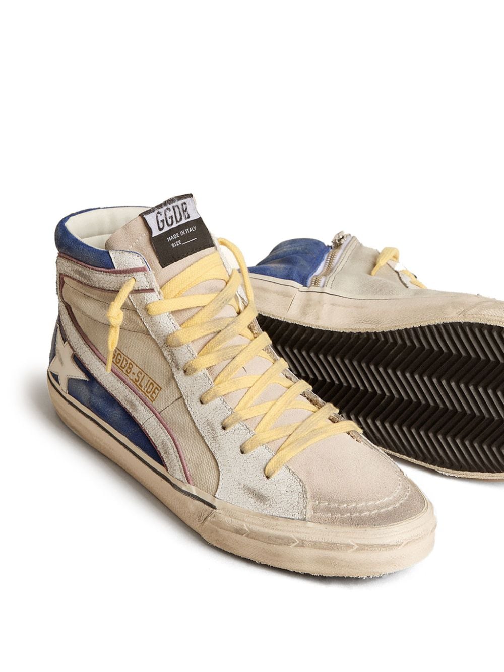 Shop Golden Goose Slide High-top Sneakers In Neutrals