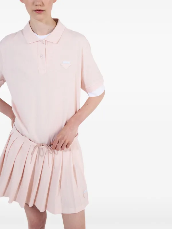 Prada Piqué Pleated mini-skirt | Pink | FARFETCH