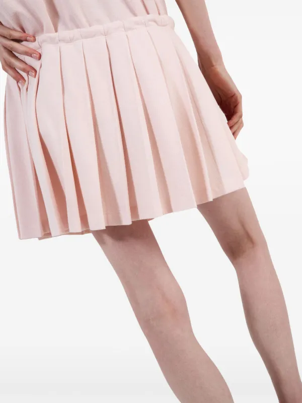 Prada Piqué Pleated mini-skirt | Pink | FARFETCH