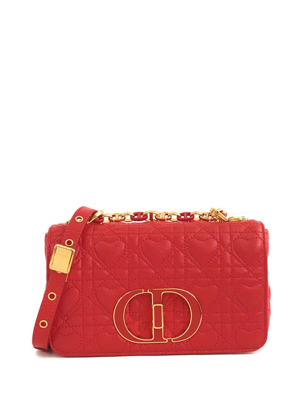 Pre-owned Dior 2021 Small Amour Cannage Caro Crossbody Bag In Red