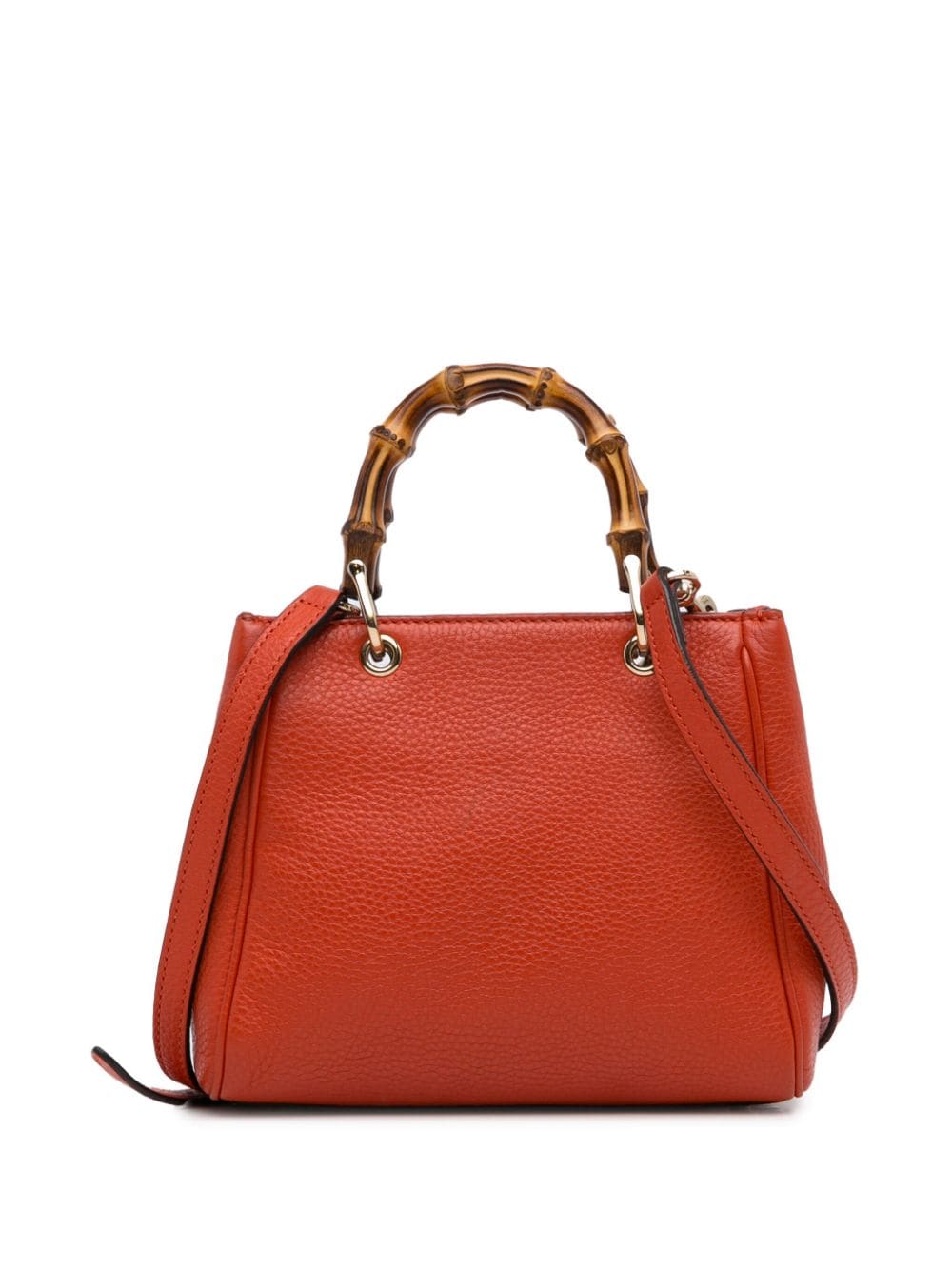 Gucci Pre-Owned 2016-2023 kleine Bamboe Shopper boekentas - Oranje