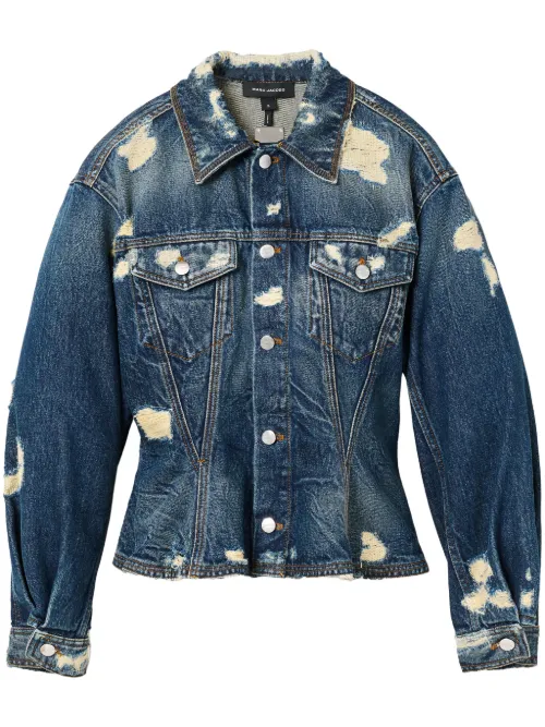 Veste en jean à effet usé - Marc Jacobs - Modalova