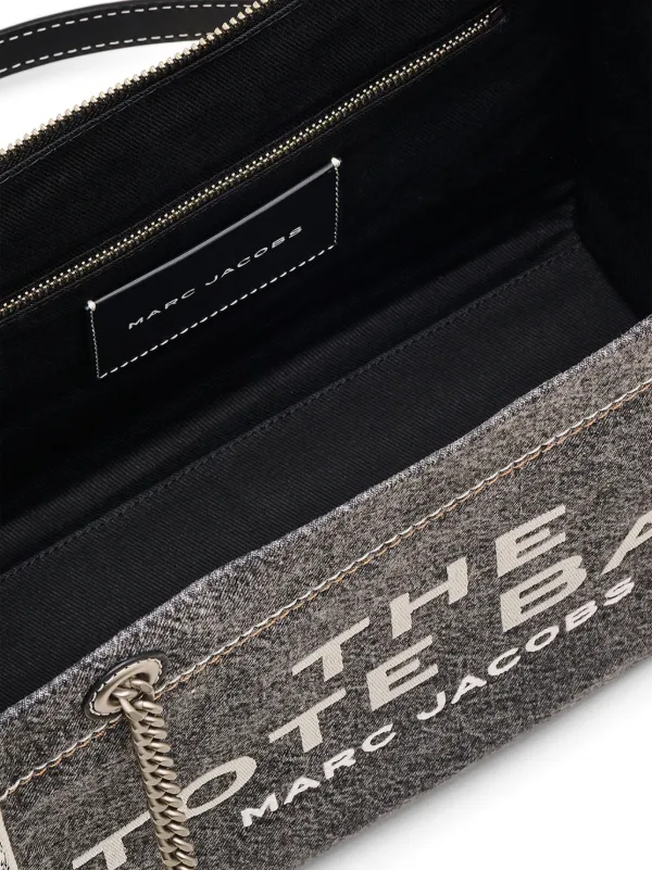 Marc Jacobs The Denim Chain Medium Tote Bag | Black | FARFETCH