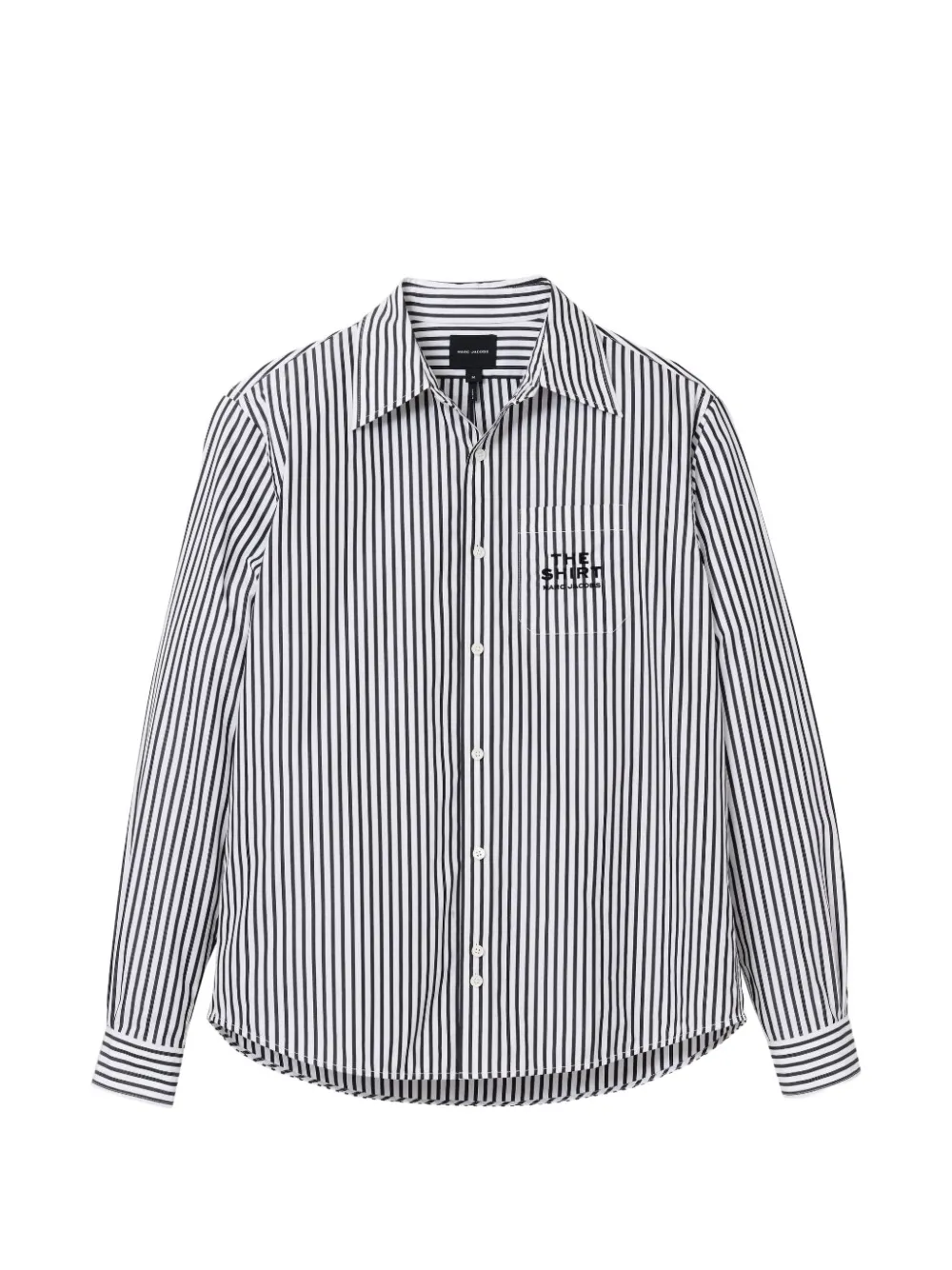 Marc Jacobs The Striped Shirt gestreepte blouse Zwart
