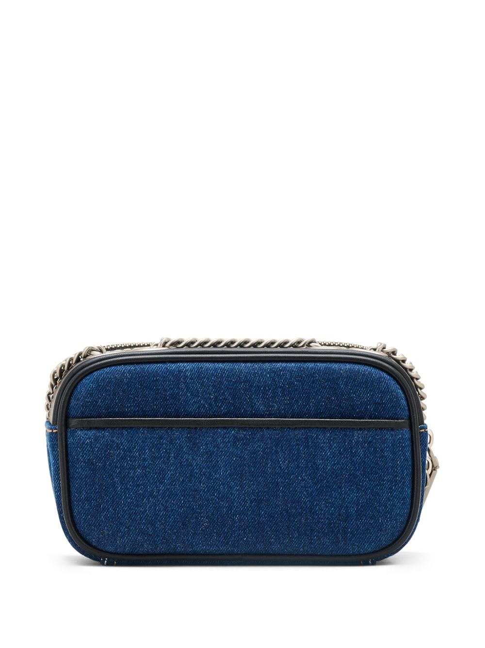 Shop Marc Jacobs The Denim Chain Crossbody Bag In Blue