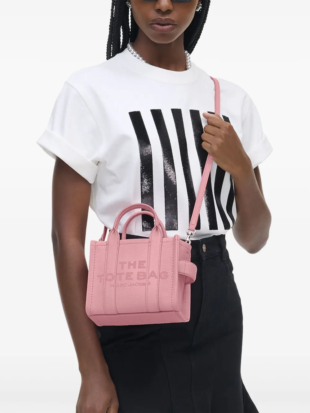 Marc Jacobs The Leather Crossbody Tote bag - Roze