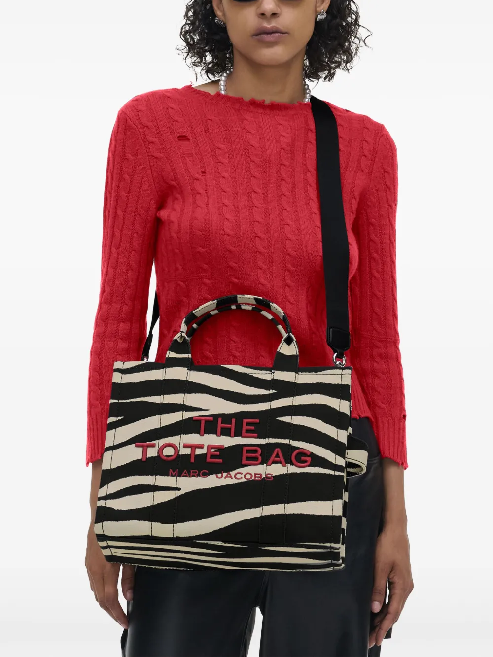 Marc Jacobs Zebra-print tote bag - Zwart