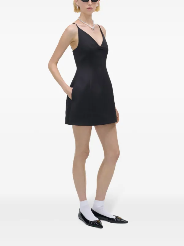 Marc Jacobs Satin Bow Mini Dress - Black