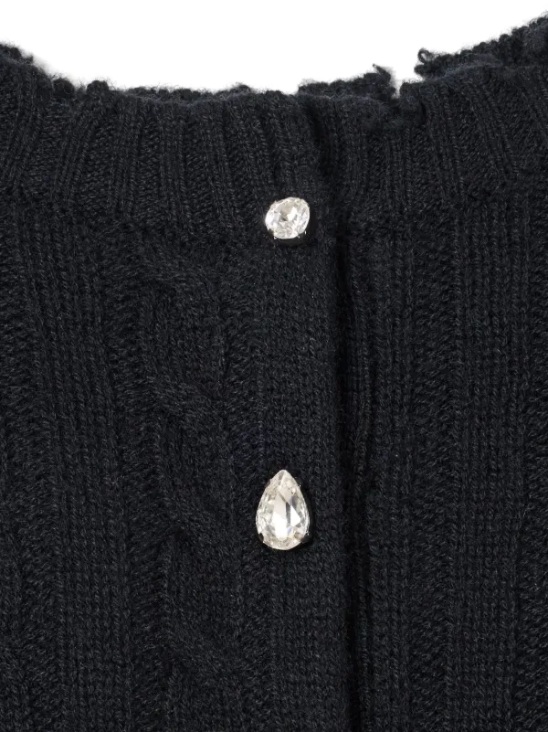 maatee&sons Cashmere shaggy cardigan 黒 MAATEE＆SONS(マーティーアンドサンズ) 22AWWAGAMAMA別注 Ex