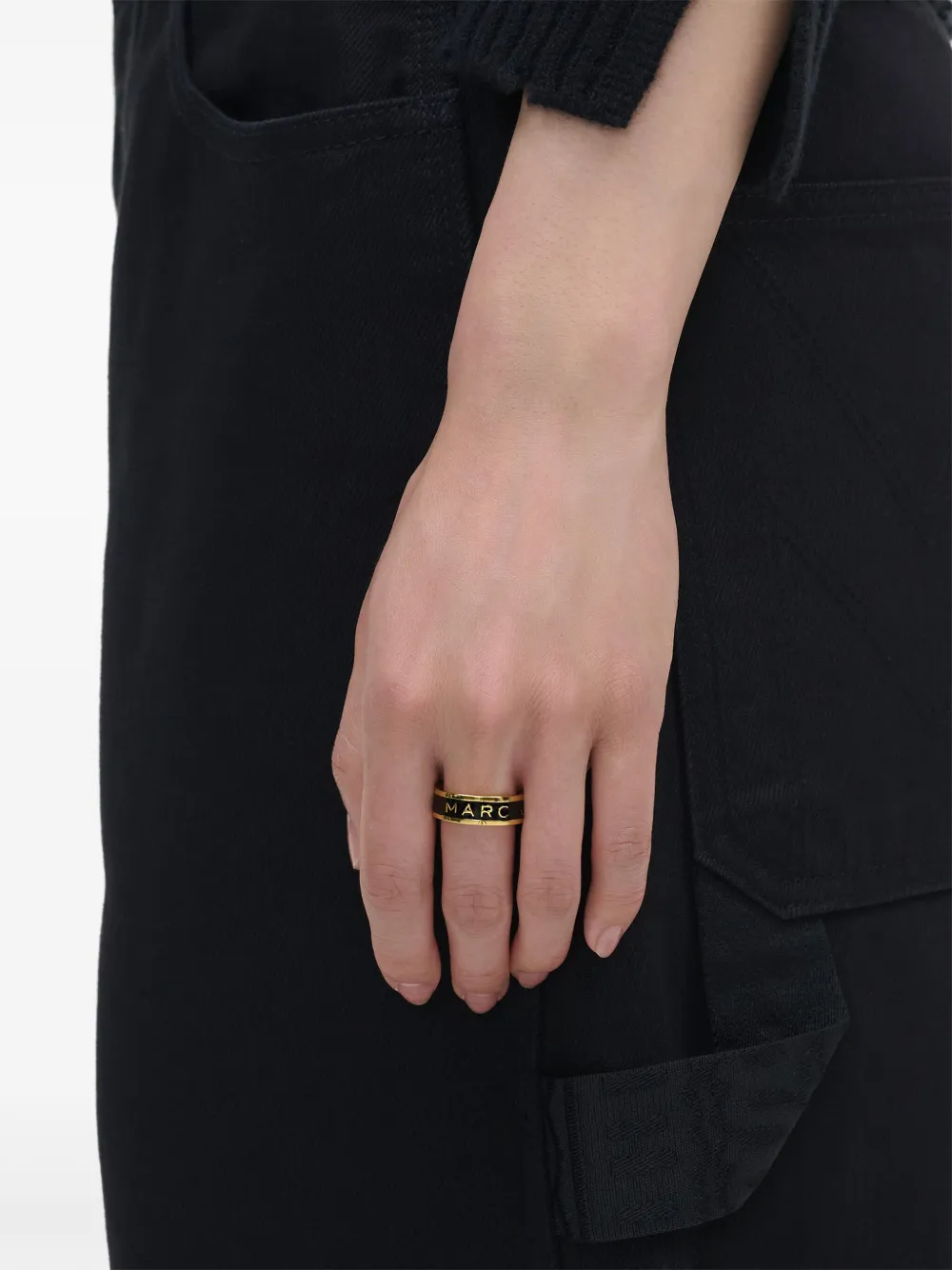 Marc Jacobs Elegant Brass And Cz Bijoux In Gold