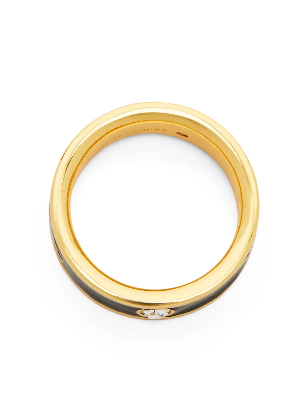Marc Jacobs Elegant Brass And Cz Bijoux In Gold