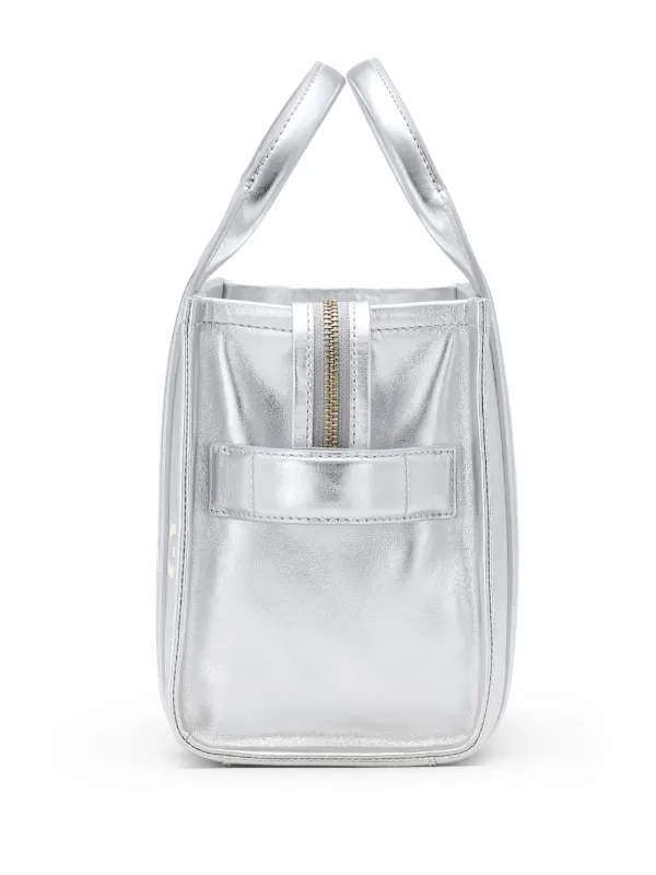 トートバッグ The Small Tote - Marc Jacobs - Leather - Silver Amazon.com: Marc Jacobs Women's The Small Tote, Silver