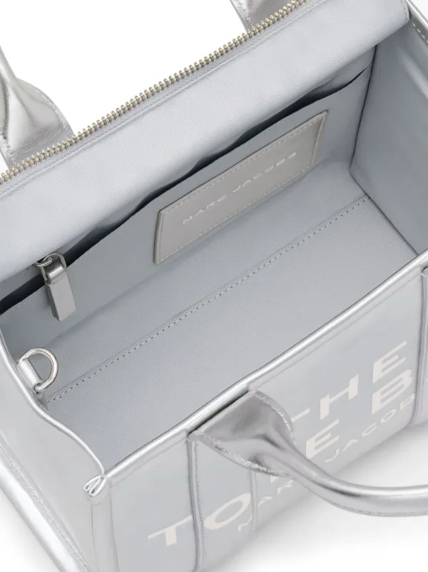 Marc Jacobs The Small Metallic Tote バッグ | シルバートーン Marc Jacobs The Small Metallic Tote バッグ | シルバートーン