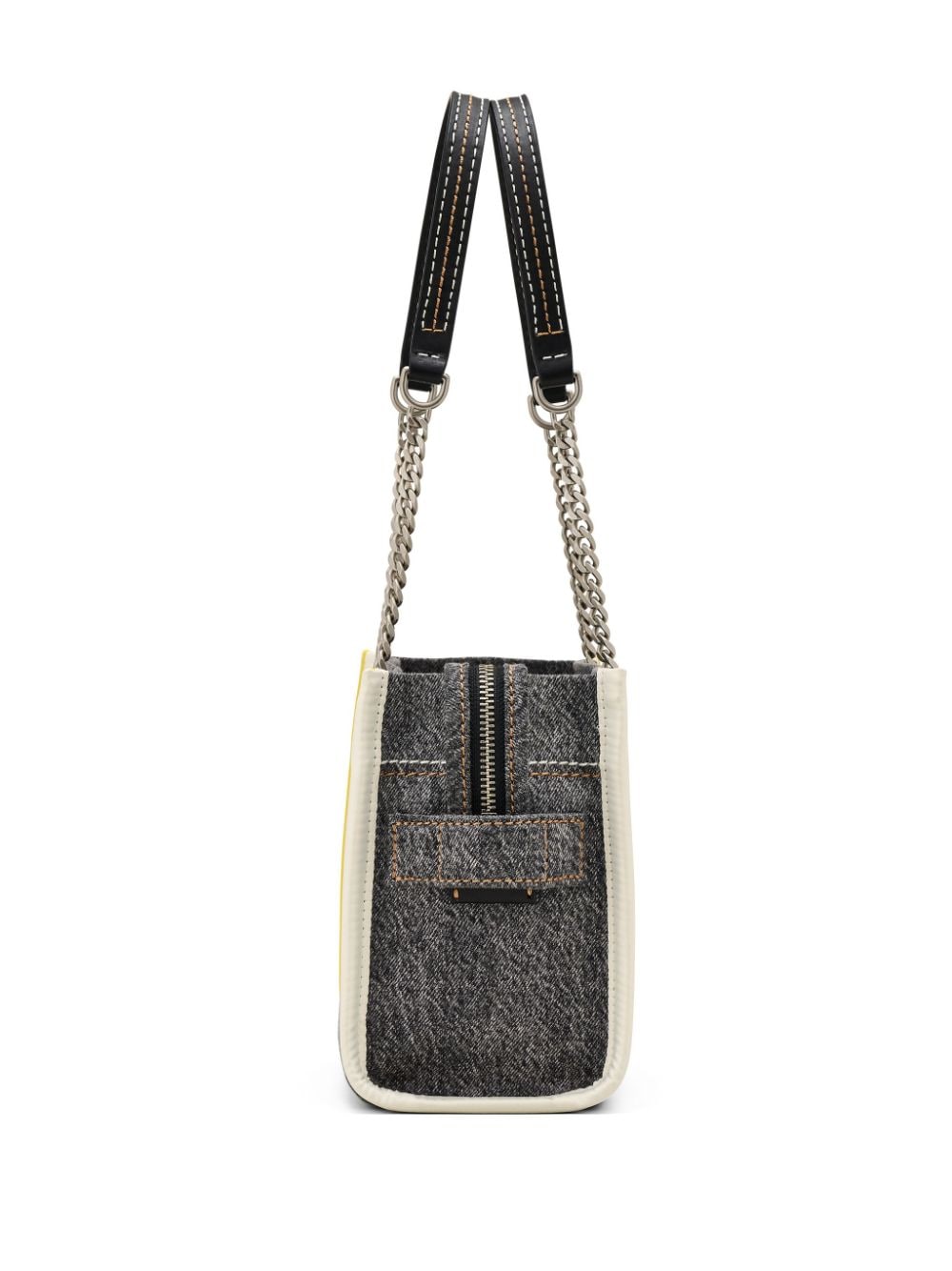 Shop Marc Jacobs The Denim Chain Small Tote Bag In Grau