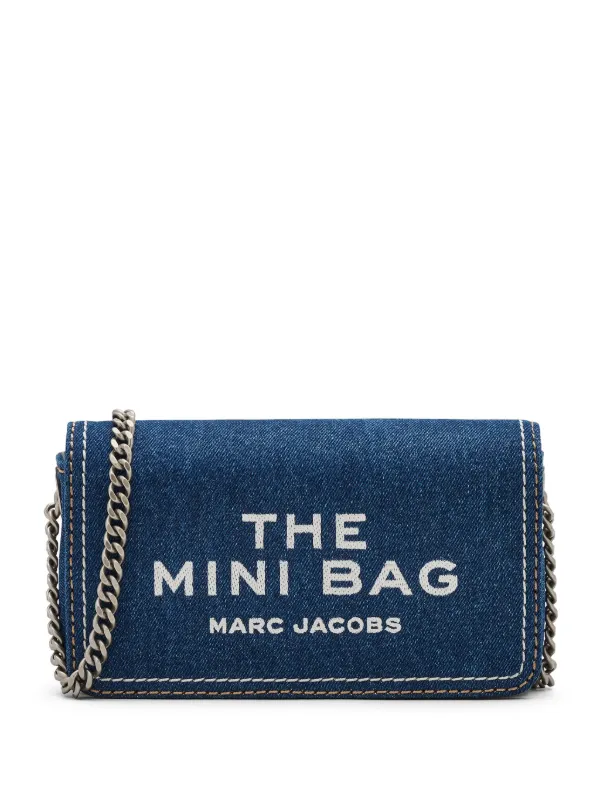 Marc Jacobs The Denim Mini Chain bag women Cotton One Size Blue