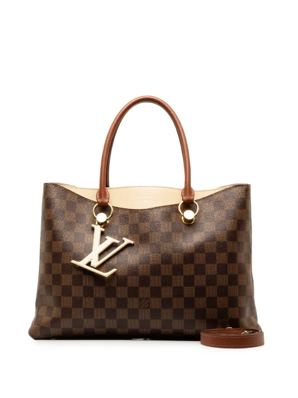 Louis Vuitton Pre Owned 2019 Damier Ebene Riverside Satchel Brown FARFETCH CH