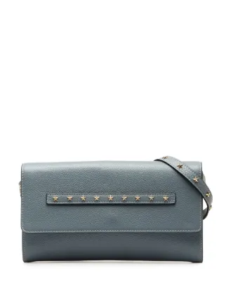 Valentino Garavani Pre Owned 21th Century Leather Star Studded Crossbody Bag Blue FARFETCH CA