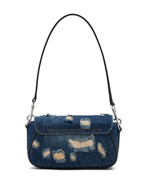 Marc Jacobs The Denim Clover Rip And Repair Shoulder Bag