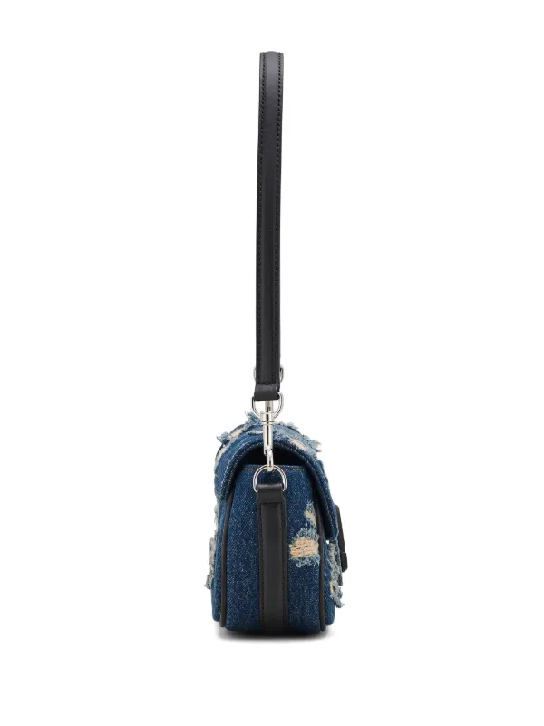 Marc Jacobs The Denim Clover Rip And Repair Shoulder Bag