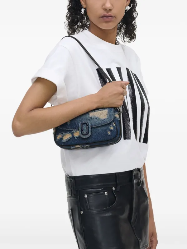 Marc Jacobs The Denim Clover Rip And Repair Shoulder Bag
