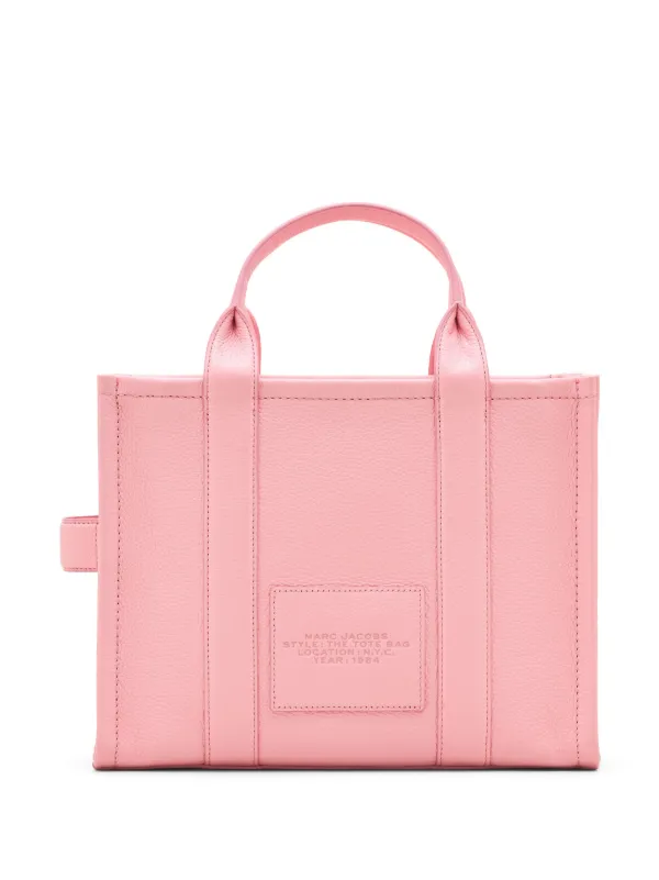 Marc Jacobs The Leather Medium Tote Bag | Pink | FARFETCH CA