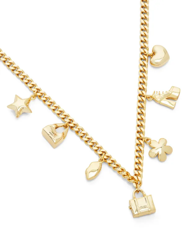 MARC JACOBS| (Mini Icon Charm Necklace (2R4JNC001J37 02 Marc Jacobs mini-icon Charm Necklace | Gold | FARFETCH