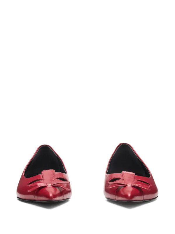 フラットシューズ The Kat Ballerinas - Marc Jacobs - Leather - Red Marc Jacobs The Kat Ballerina Shoes | Red | FARFETCH