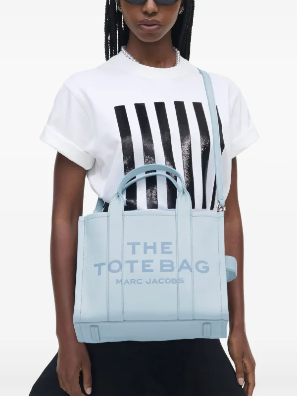 Marc Jacobs The Leather Medium Tote Bag | Blue | FARFETCH
