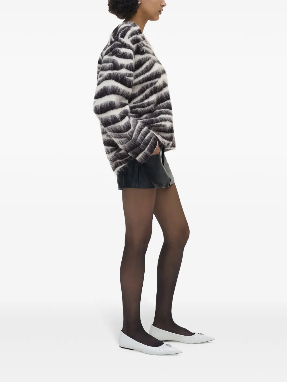Cheap Marc Jacobs brushed zebra-intarsia jumper Women